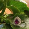 Anello Coctail a Goccia, con Rubino e Diamanti degli Anni ’50