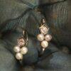 Orecchini Degli Anni ’40 Con Perle e Diamante